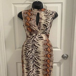 Venus - Animal Print Maxi Dress - XS
